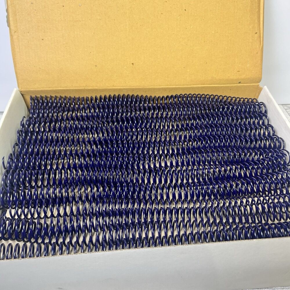 Spiral Plastic Coils 16 mm (5/8”) Diameter 14:1 Pitch 12" Length Navy 100 Qty